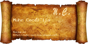 Muhr Cecília névjegykártya