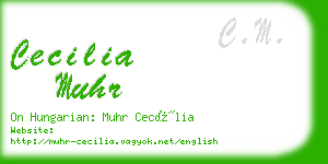 cecilia muhr business card